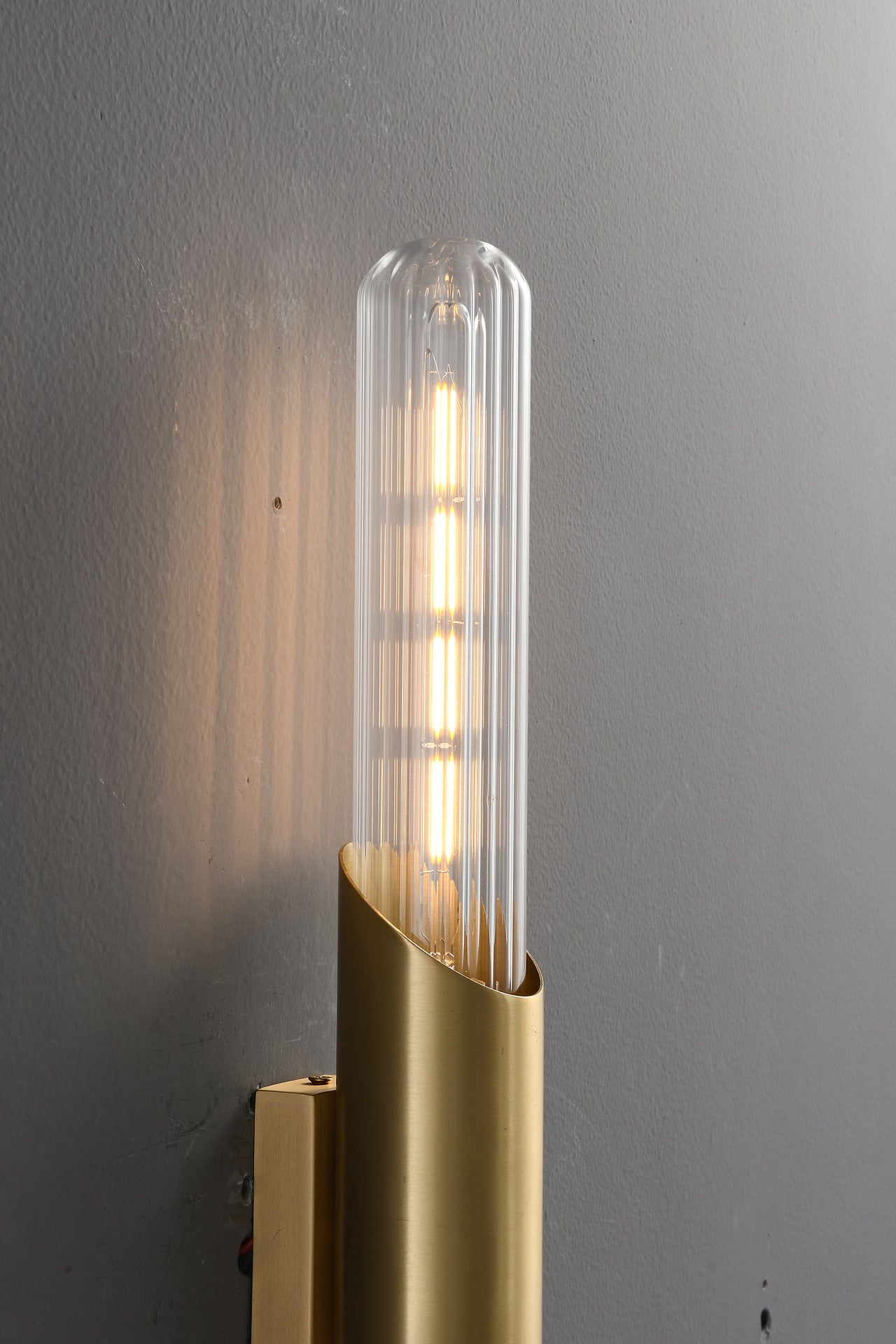 copper brass glass wall sconce lamp