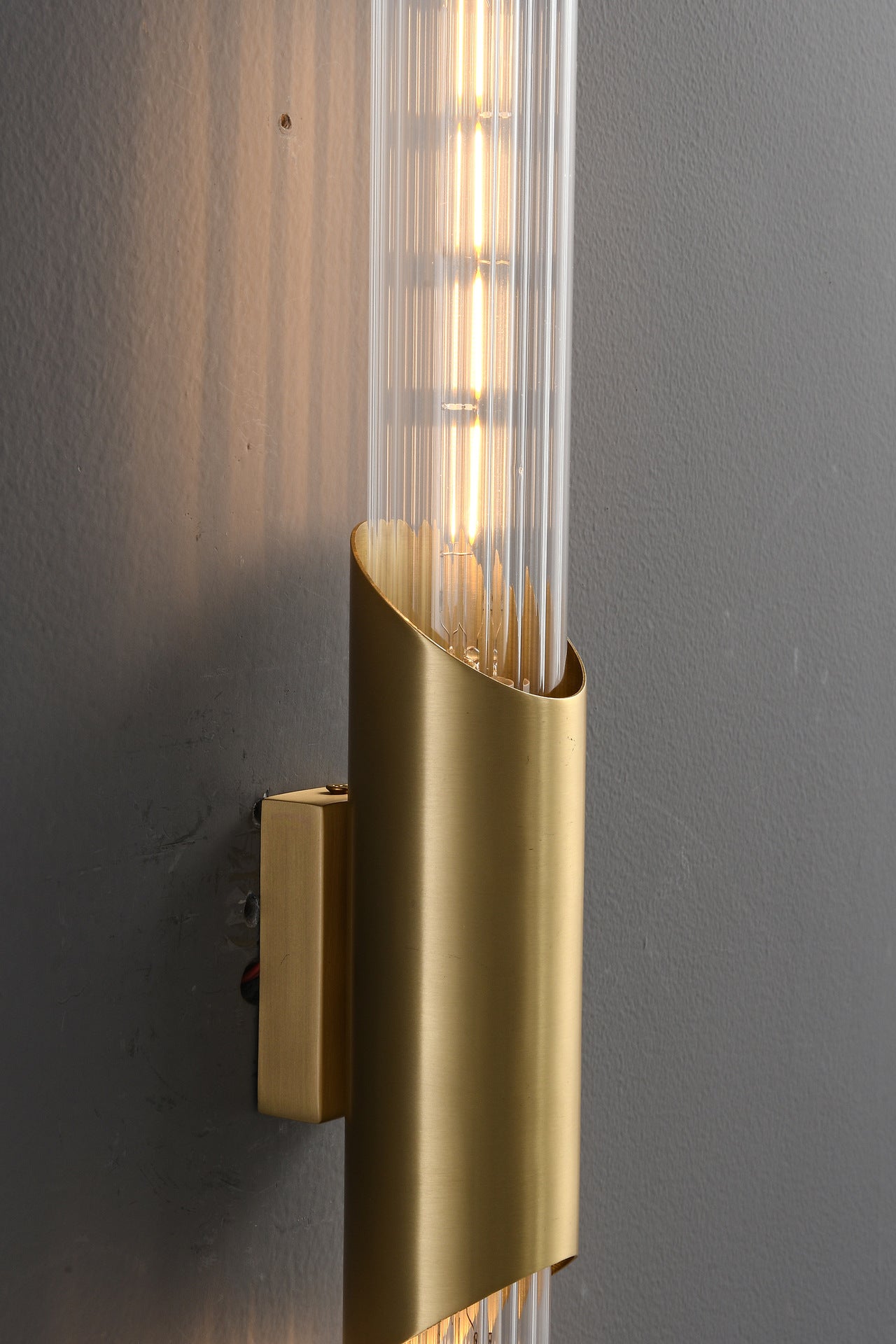 copper brass glass wall sconce lamp