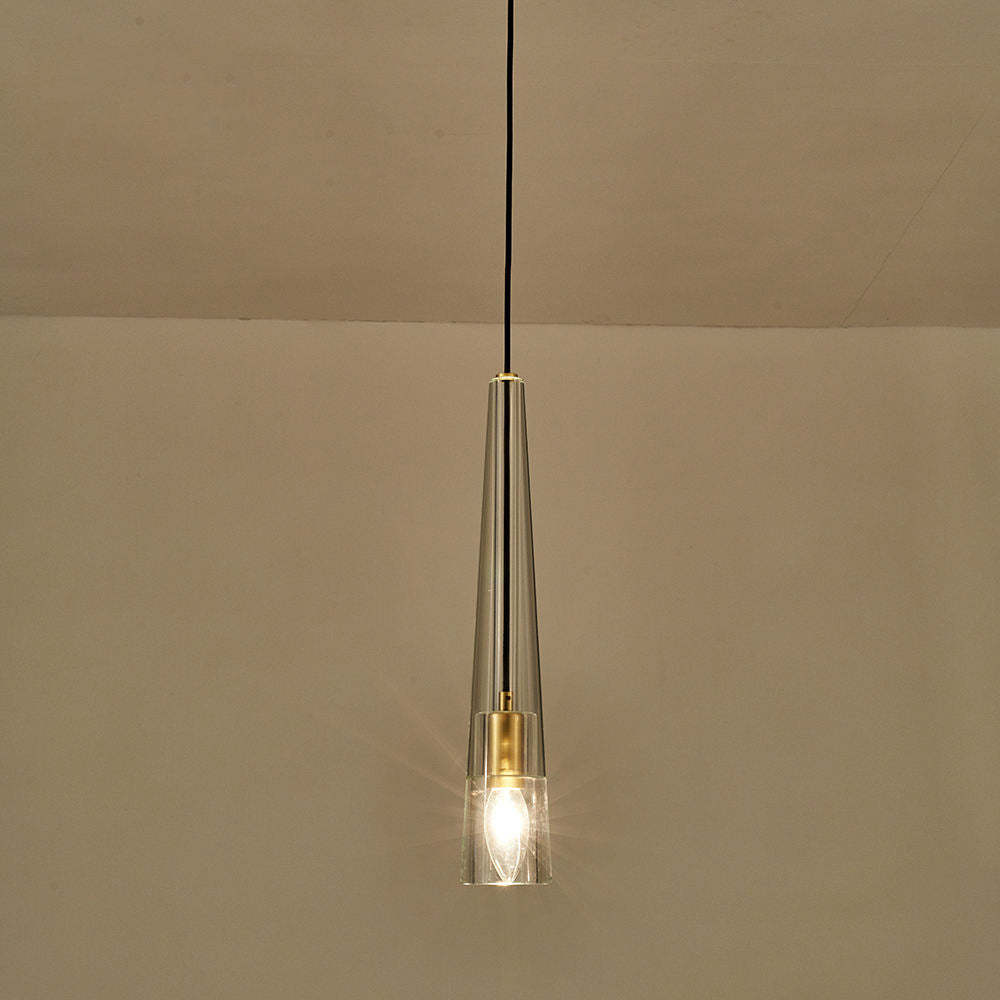 copper brass glass pendant light