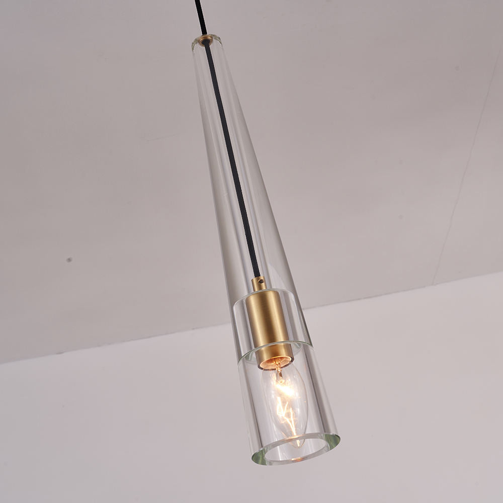 copper brass glass pendant light