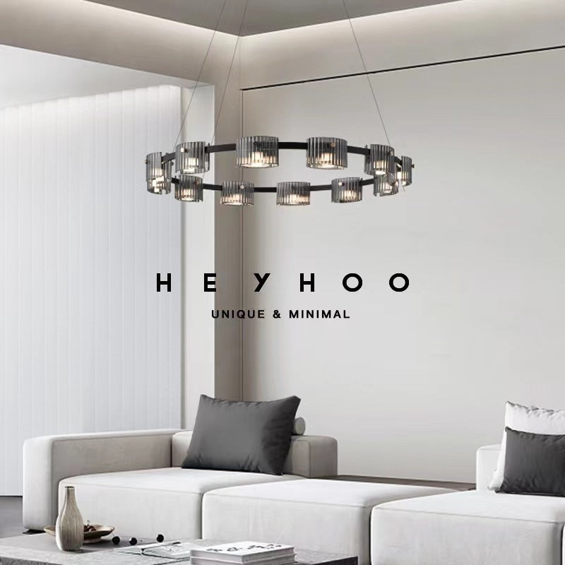 Modern Glass Circle Pendant Light