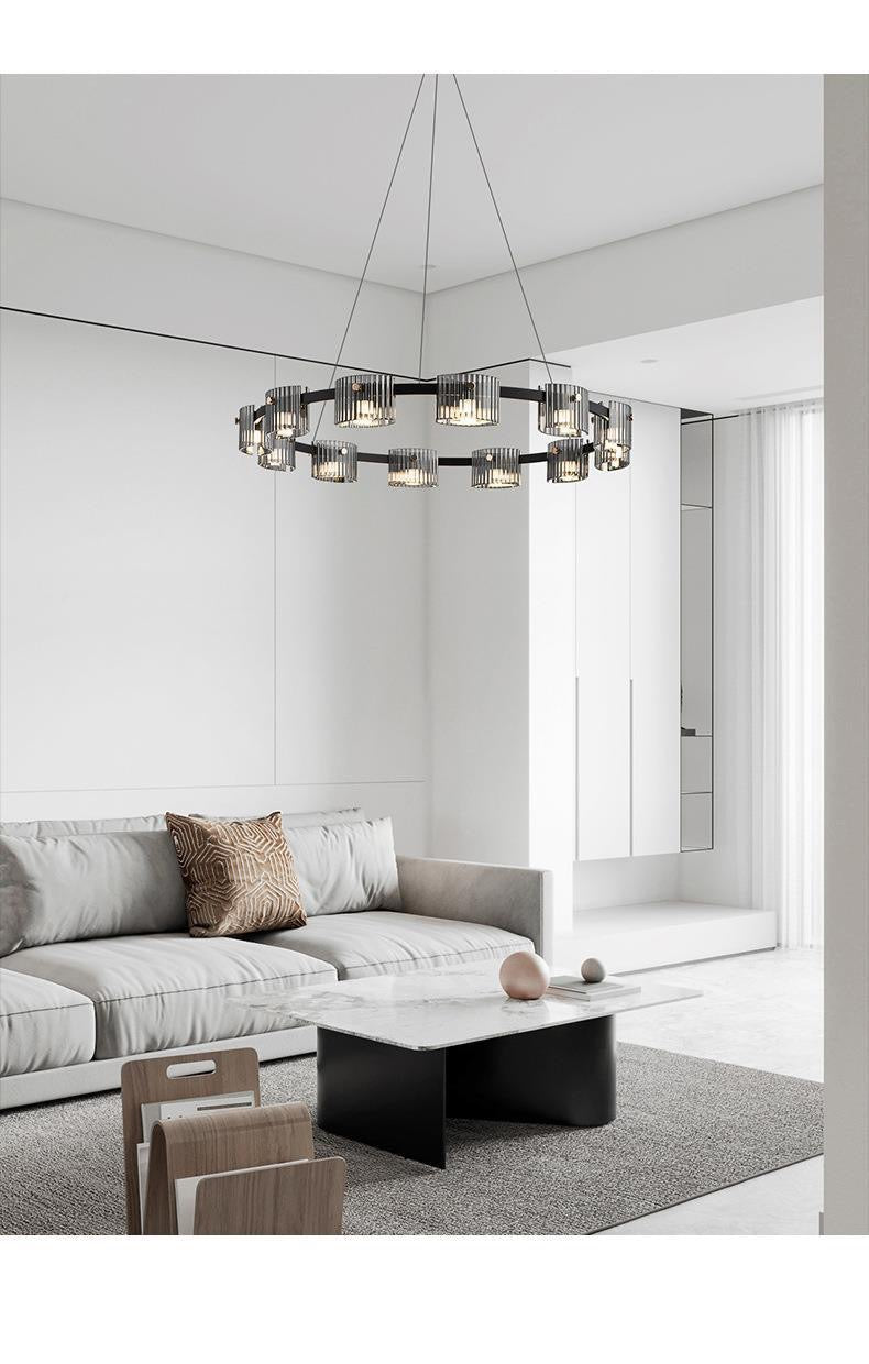 Modern Glass Circle Pendant Light