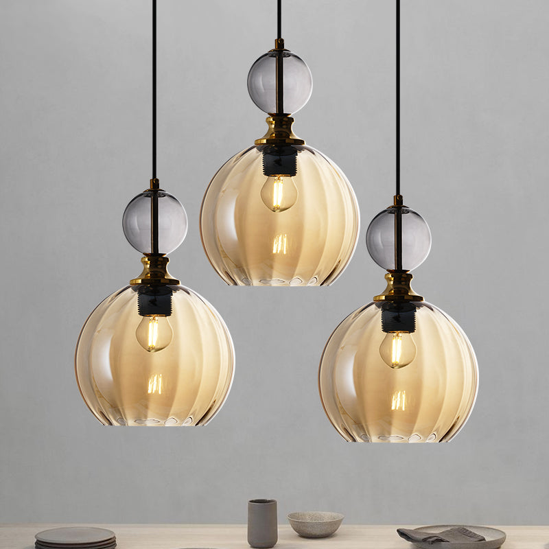 2 Globe Glass Pendant Light