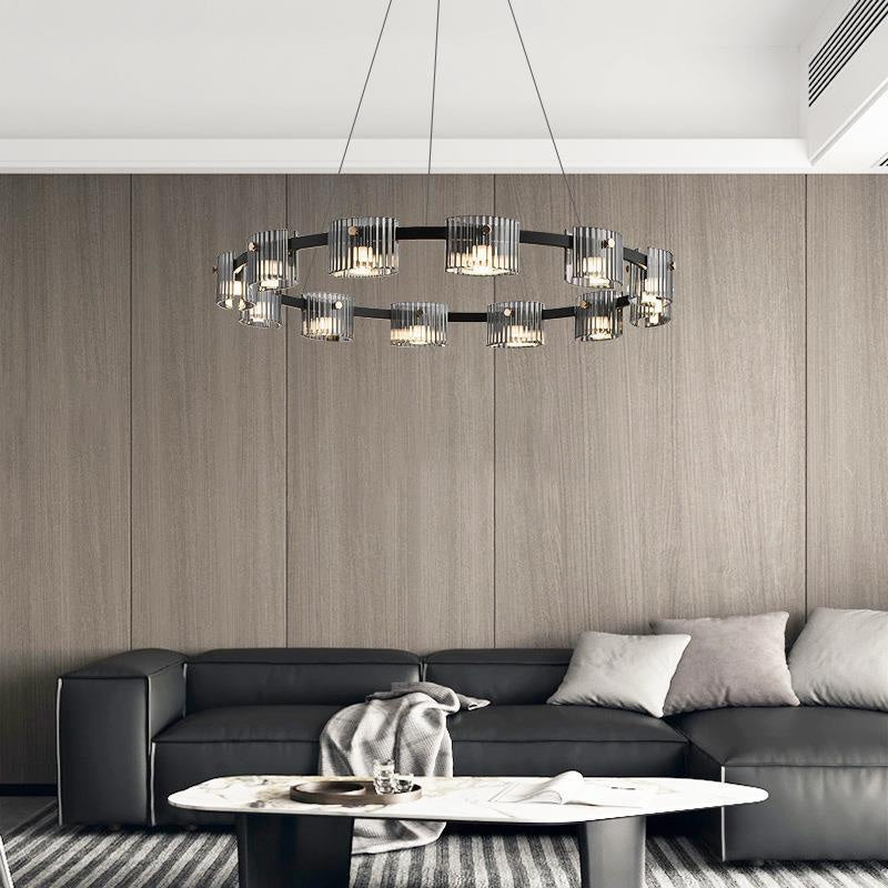 Modern Glass Circle Pendant Light