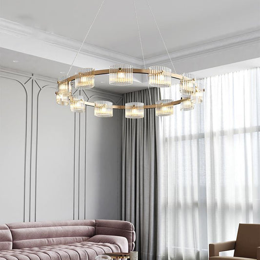 Modern Glass Circle Pendant Light