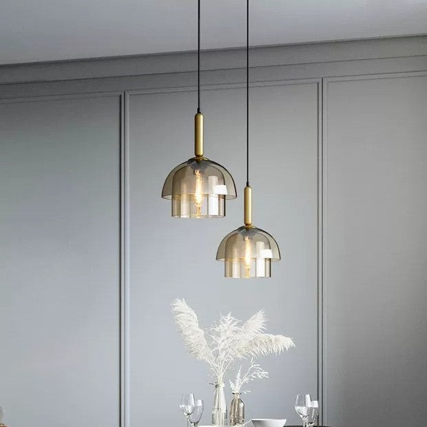 Amber 3 layers Glass Pendant Light