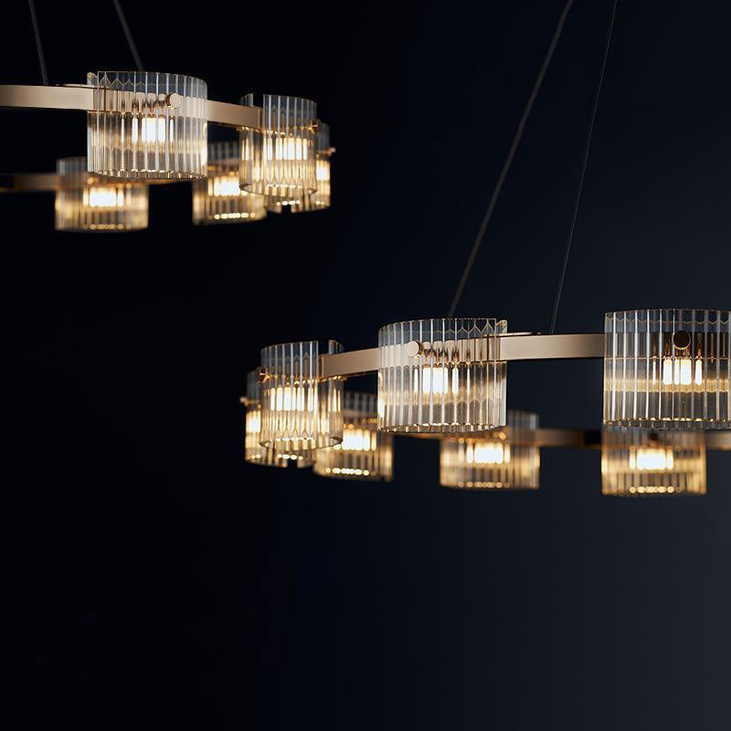 Modern Glass Circle Pendant Light