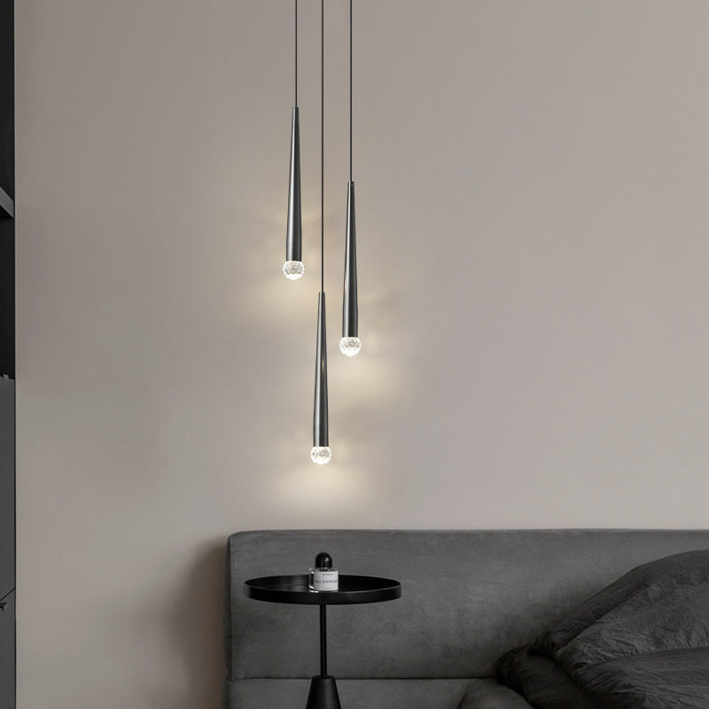 Simple Design Brass Crystal Pendant Light