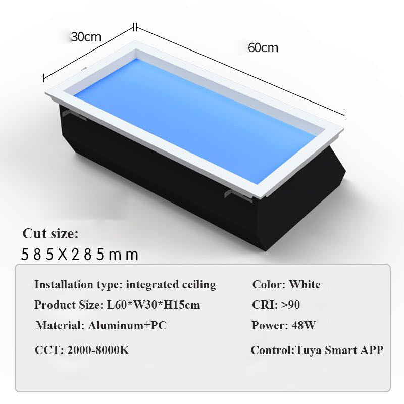 Smart Tuya Artificial Virtual Skylight Blue Sky Light